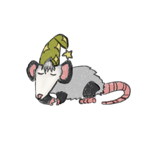 little doodle opossum sleeping